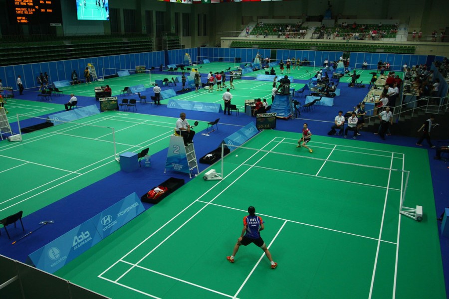 羽毛球专业运动地板-洁福羽毛球运动地板